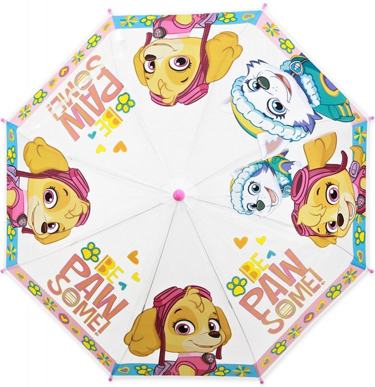 Setino · Dětský deštník Tlapková patrola - Paw Patrol - motiv Paw Some s obrázkem štěňat Skye a Everest - obrázek 2