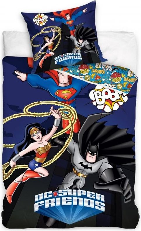 Carbotex · Dětské bavlněné povlečení DC Super Friends - DC Comics - 100% bavlna - 70 x 80 cm + 140 x 200 cm - obrázek 1