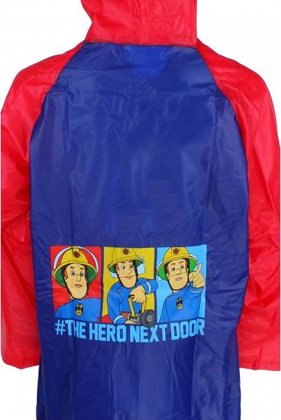 Setino · Dětská / chlapecká pláštěnka Požárník Sam - Hasič Sam - Fireman Sam - červeno / modrá EU 98 - obrázek 2
