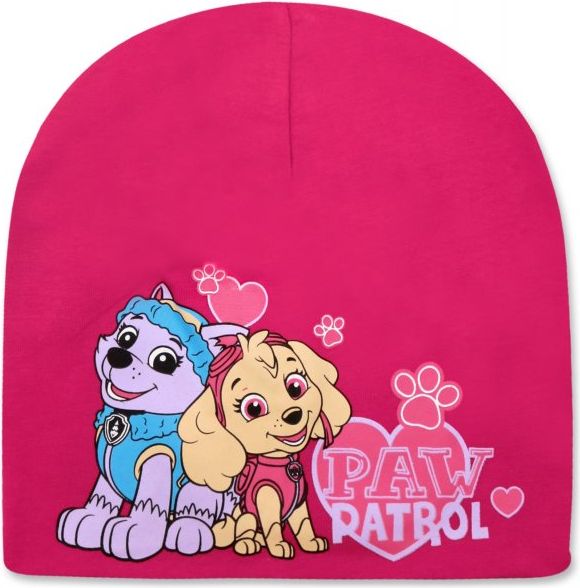Setino · Dětská / dívčí jarní / podzimní čepice Paw Patrol - Tlapková patrola - tm. růžová 54 - obrázek 1