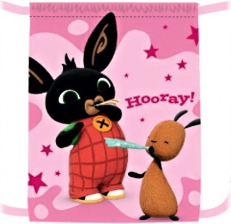 Setino · Dívčí sáček na přezůvky Zajíček Bing Bunny - růžový - 33 x 41 cm - obrázek 1