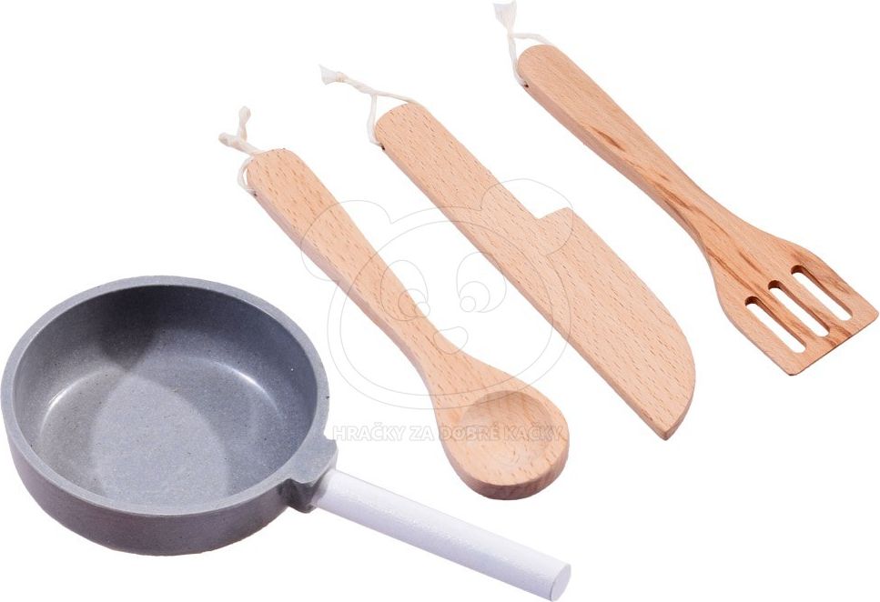 Dětská dřevěná kuchyňka s vybavením - obrázek 7