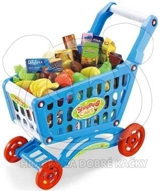 Dětský nákupní vozík s příslušenstvím - růžový - obrázek 3