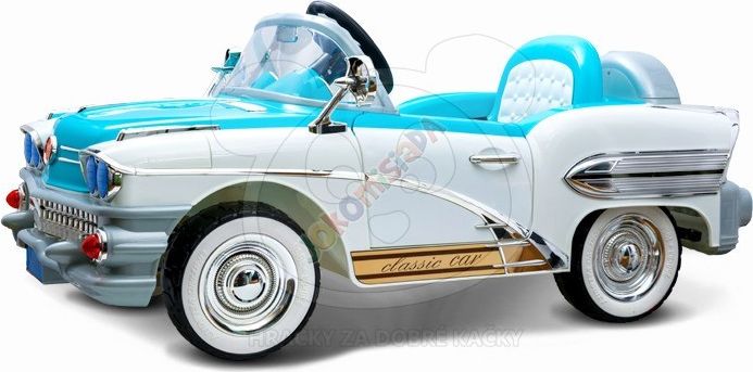 Dětský elektrický americký Cadillac - modrý - obrázek 12
