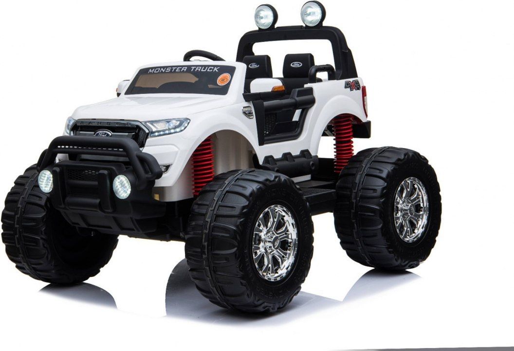 Elektrické autíčko Ford Ranger Monster Truck 4x4 - bílé - obrázek 1