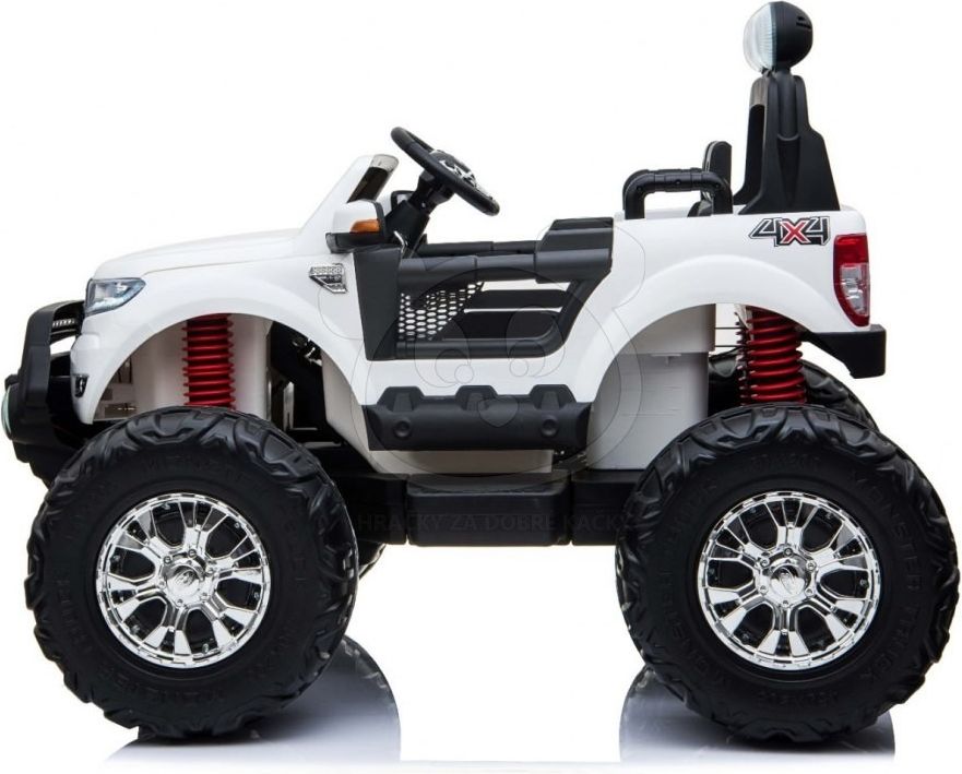 Elektrické autíčko Ford Ranger Monster Truck 4x4 - bílé - obrázek 7