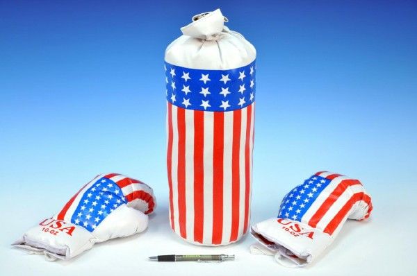 Boxovací pytel + rukavice USA - obrázek 1