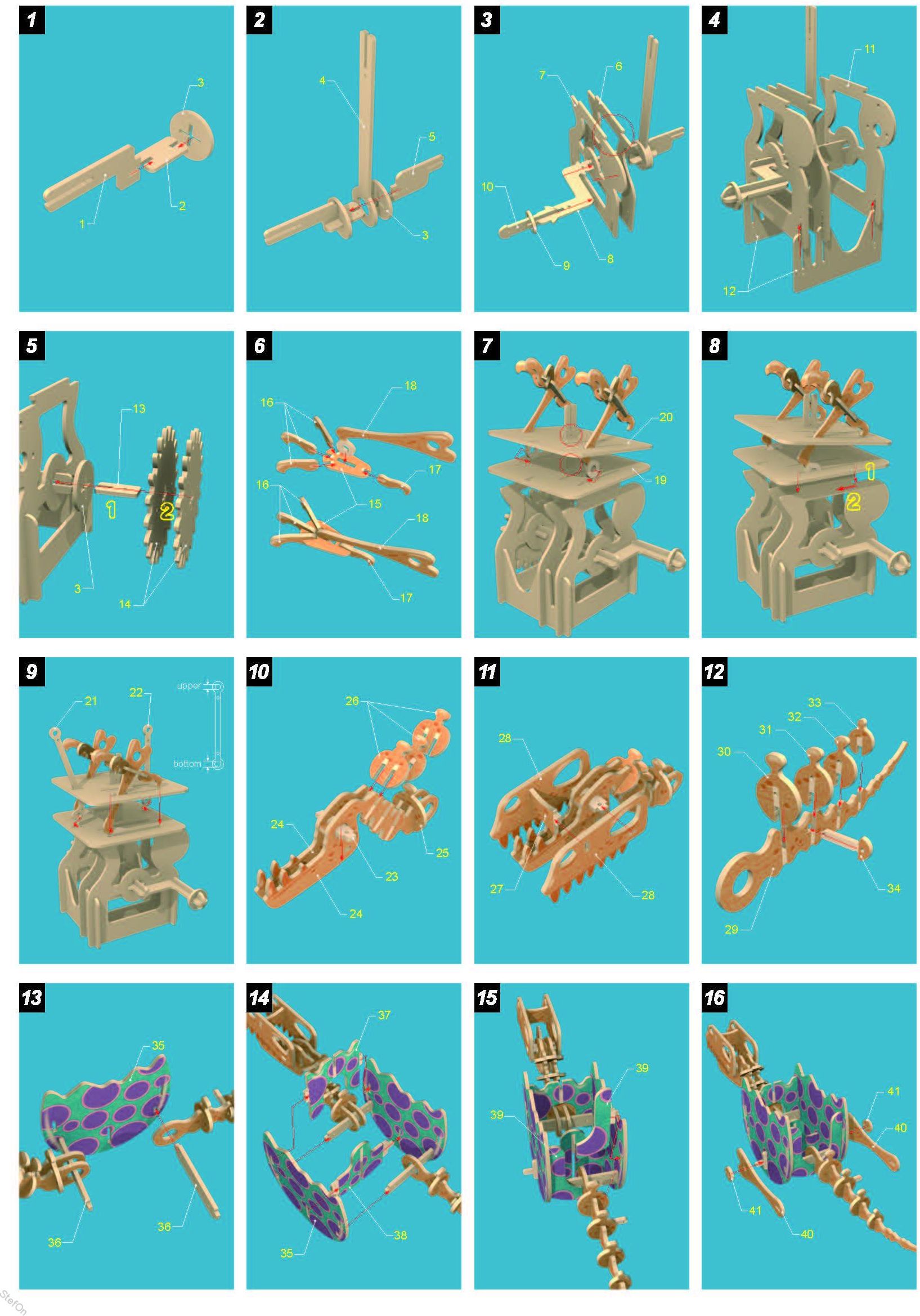ARToy stavebnice pohyblivého modelu - The See-Sawrasaurs - obrázek 2