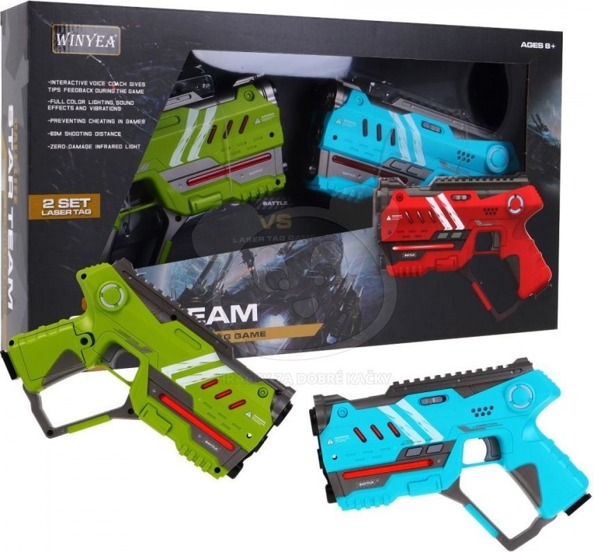 Laserové pistole Laser Tag - žluto-červené - obrázek 3