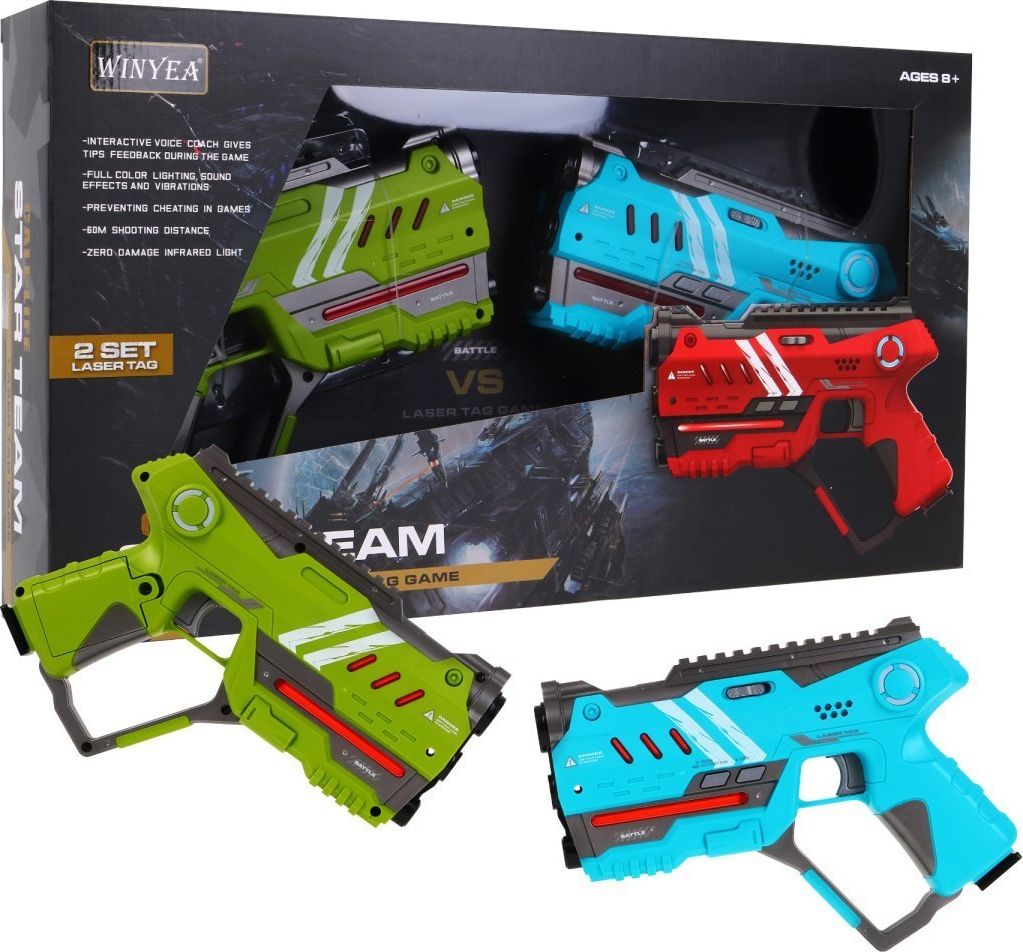 Laserové pistole Laser Tag - zeleno-modré - obrázek 1