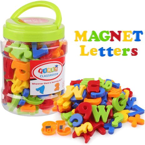 Magnetická písmena a číslice - 78 kusů - obrázek 1