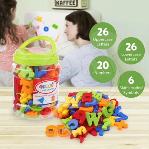 Magnetická písmena a číslice - 78 kusů - obrázek 9