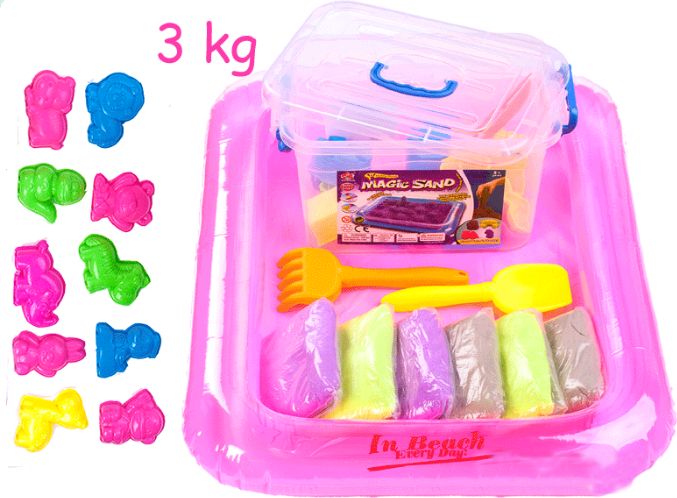 Magický tekutý písek 3000g + formičky - obrázek 1