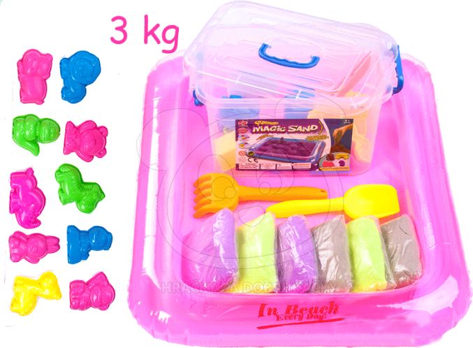 Magický tekutý písek 3000g + formičky - obrázek 3