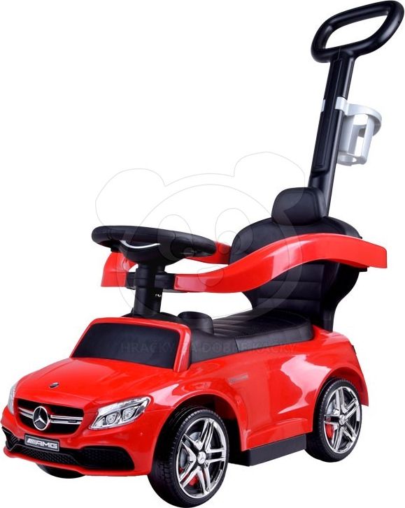 Odrážedlo Mercedes-Benz s vodící tyčí - červené - obrázek 5