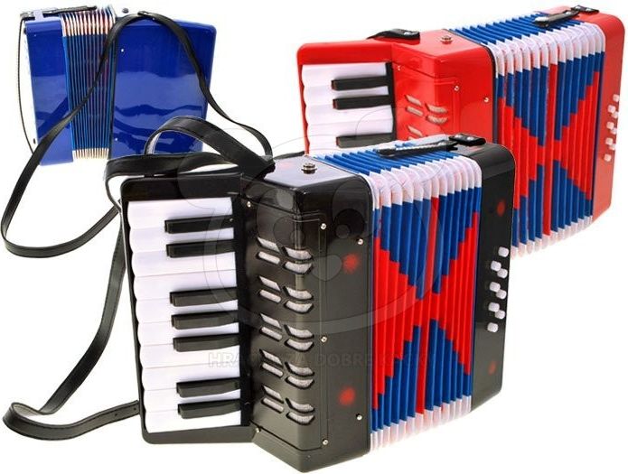 Velká dětská tahací harmonika - červená - obrázek 11