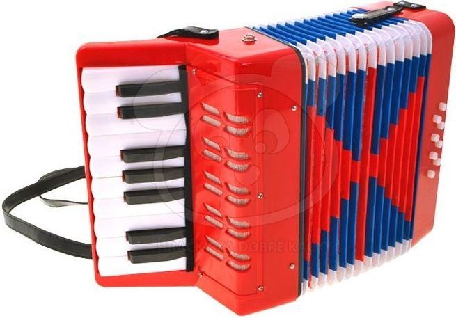 Velká dětská tahací harmonika - červená - obrázek 10