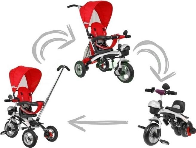 Tříkolka Sport Trike Explorer 3v1, pěnová kola - zelená - obrázek 2