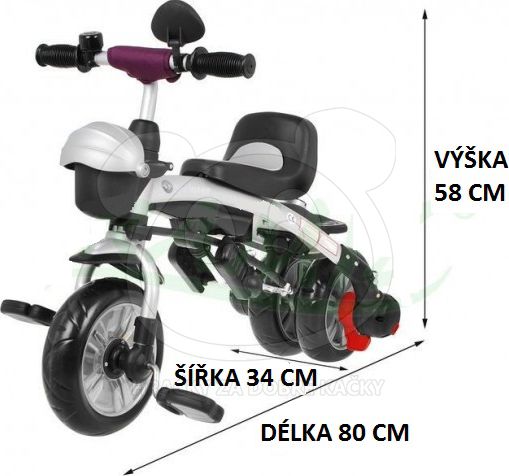 Tříkolka Sport Trike Explorer 3v1 - zelená - obrázek 11
