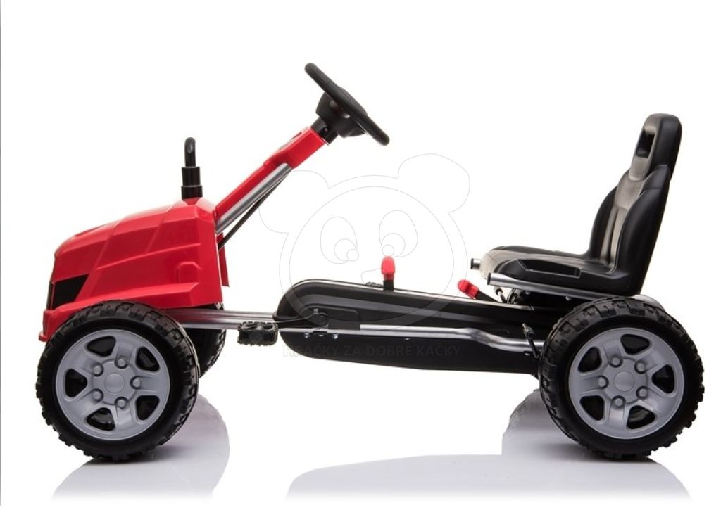 Šlapací motokára Gokart Traktor - červená - obrázek 6