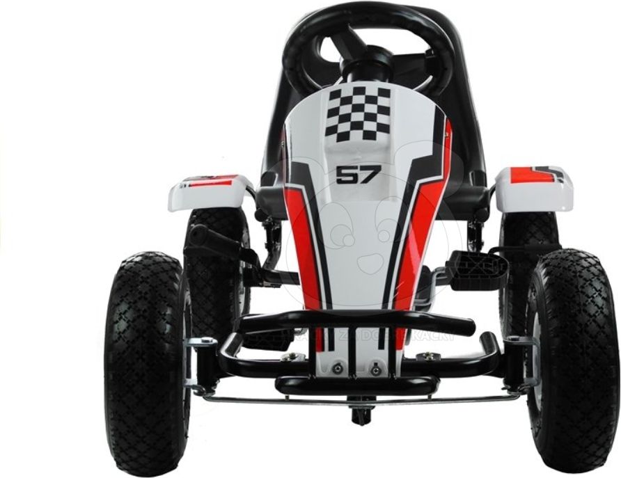 Šlapací motokára Gokart Race - bílá - obrázek 6