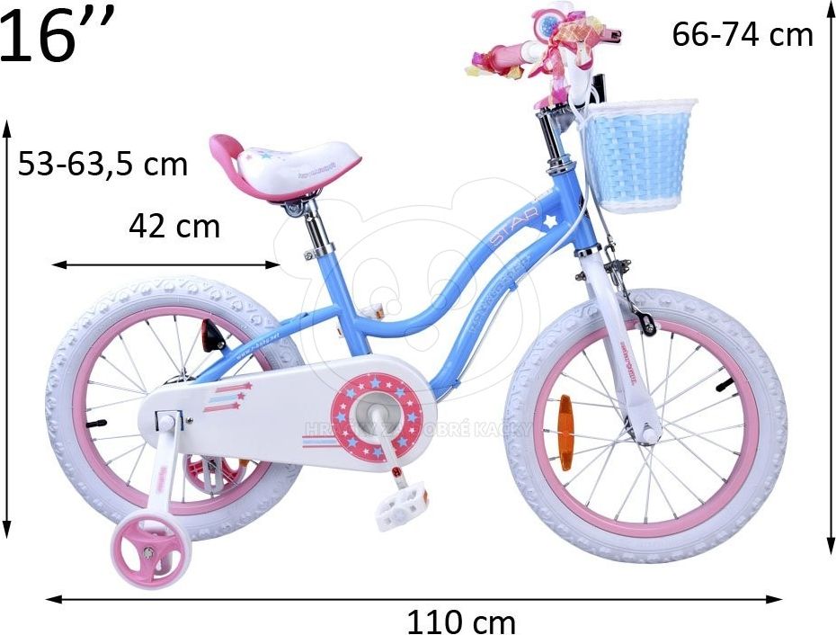RoyalBaby Dětské kolo 16"Star Girl - modré - obrázek 4
