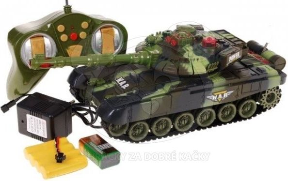 RC tank, 34 cm, zvuk - zelený - obrázek 1