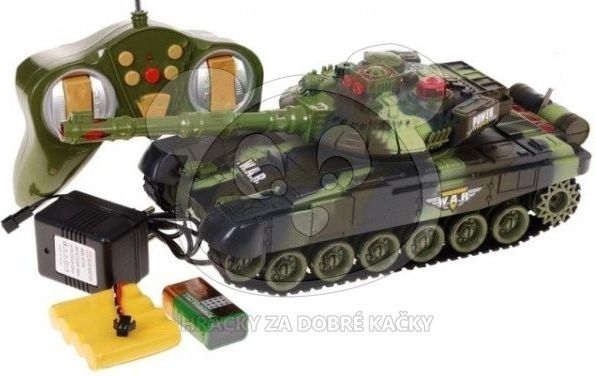 RC tank, 34 cm, zvuk - zelený - obrázek 2
