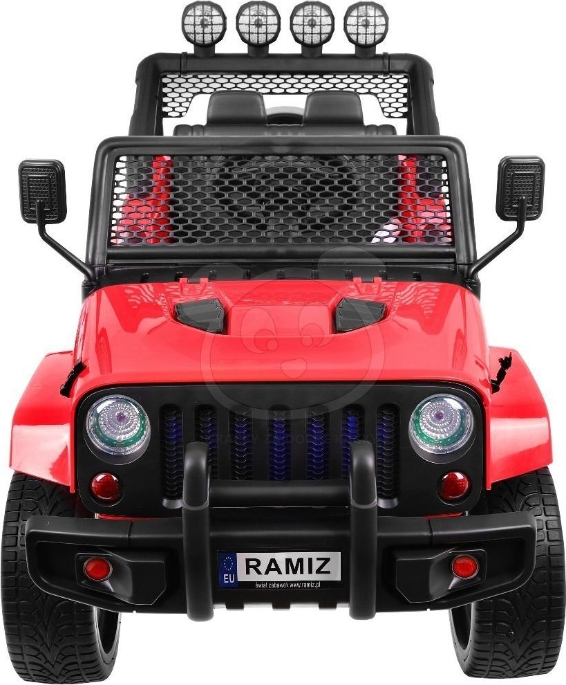 Ramiz Jeep Raptor 4x4, kožená sedačka, 2 místné - černé - obrázek 4
