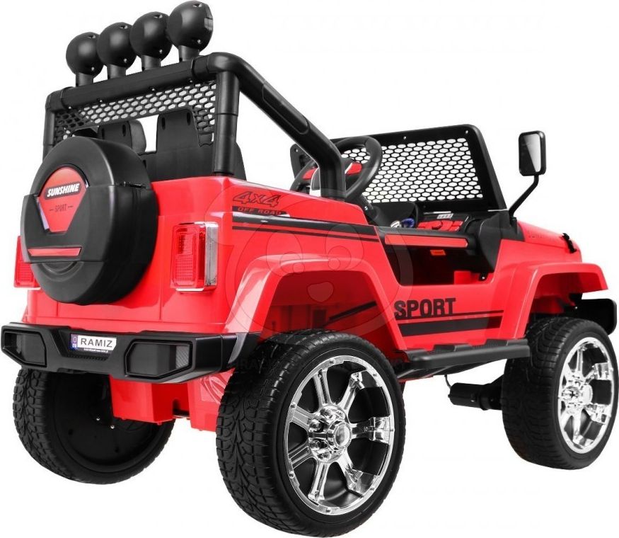 Ramiz Jeep Raptor 4x4, kožená sedačka, 2 místné - černé - obrázek 6
