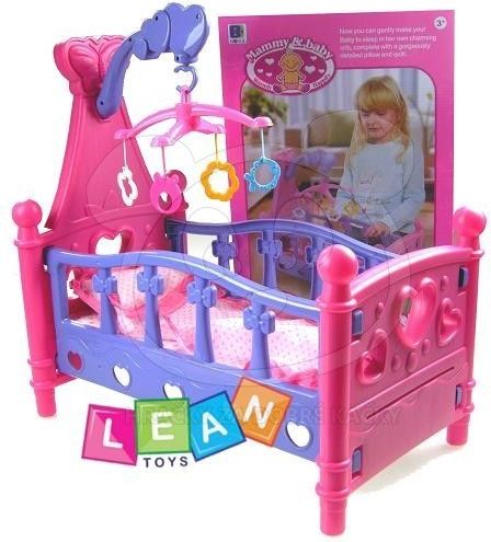 Postýlka pro panenku s kolotočem - Lean Toys - obrázek 1