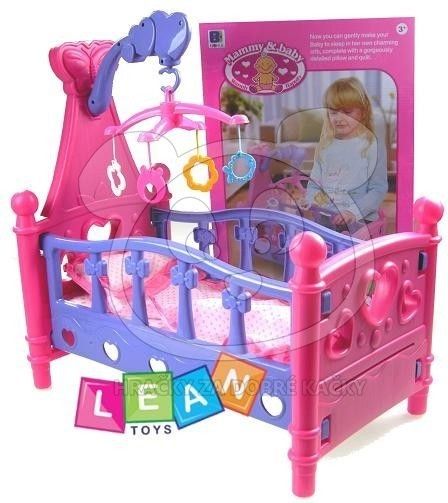 Postýlka pro panenku s kolotočem - Lean Toys - obrázek 2