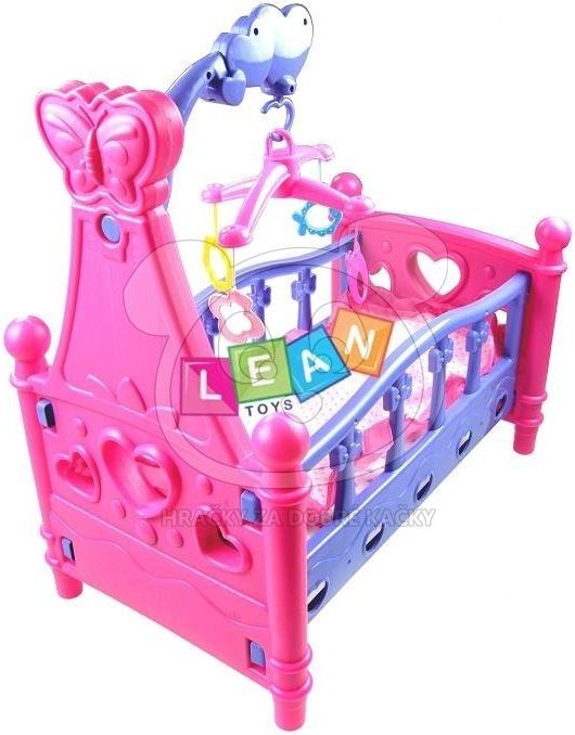 Postýlka pro panenku s kolotočem - Lean Toys - obrázek 3