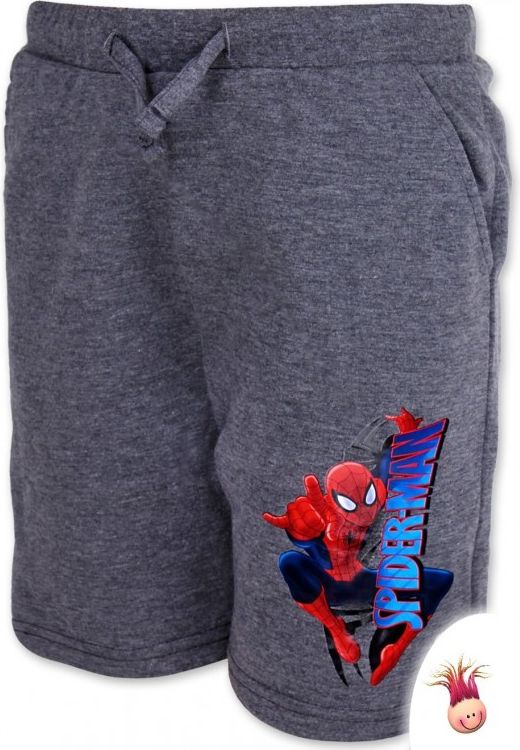 Setino - Chlapecké kraťasy Spiderman - tm. šedé - vel. 116 - obrázek 1