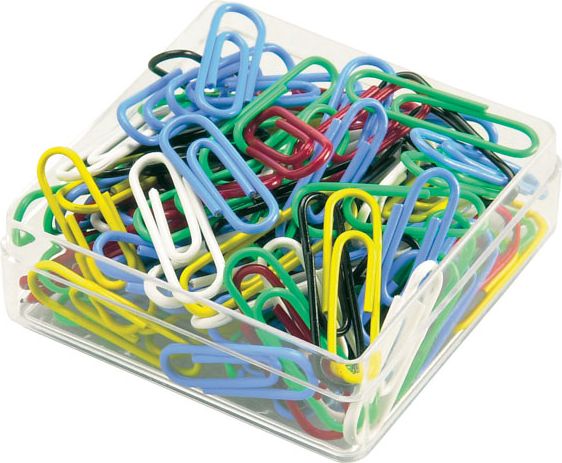 Paperclips coloured 33 mm box 100 pieces - obrázek 1