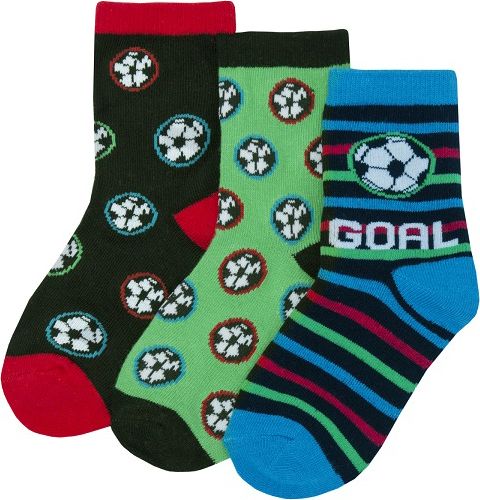 Cotton Rich Ponožky chlapecké fotbal A 3 páry velikost ponožek: 27-30 - obrázek 1