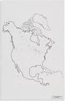 Mapa Severní Ameriky – vodní toky, v angličtině - obrázek 1