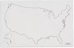 Mapa USA – slepá - obrázek 1