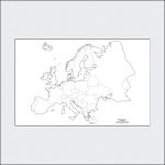 Mapa Evropy – politická, v angličtině - obrázek 1