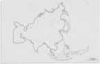 Mapa Asie – vodní toky, v angličtině - obrázek 1