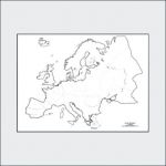 Mapa Evropy – vodní toky, v angličtině - obrázek 1