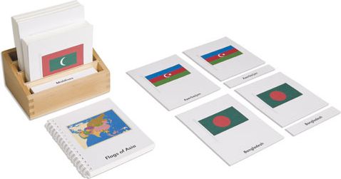 Karty s vlajkami Asie - obrázek 1