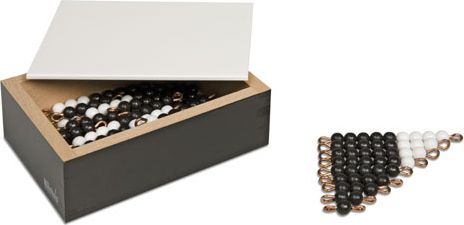 Černo-bílé korálkové schody (5 x sada) – umělé korálky volné - obrázek 1