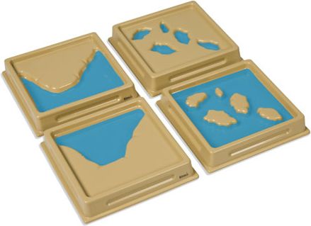 Modely s různými tvary pevnin a vodních ploch – sada 2 - obrázek 1