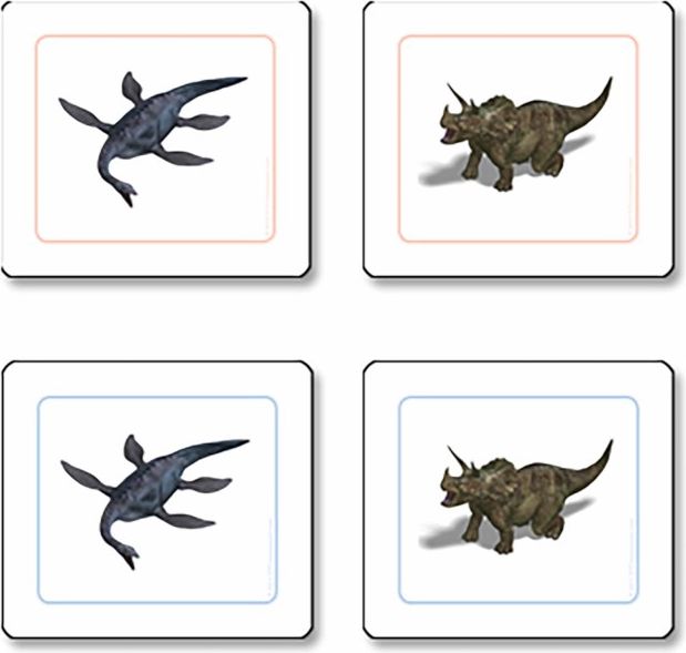 Přikládací karty pro nejmenší: Dinosauři - obrázek 1