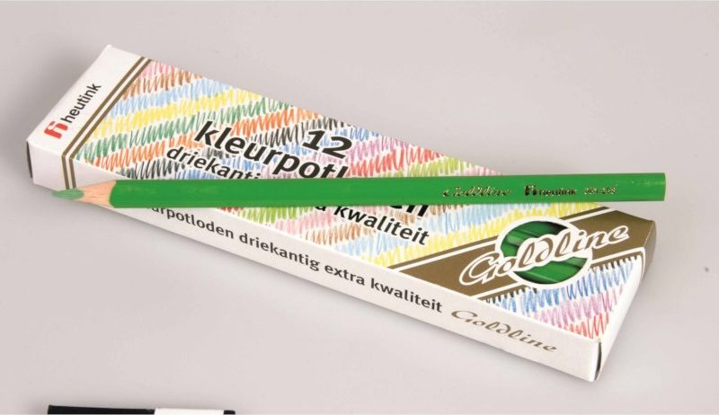 Pastelky trojhranné Goldline 3,7 mm, 12 ks, světle zelené - obrázek 1