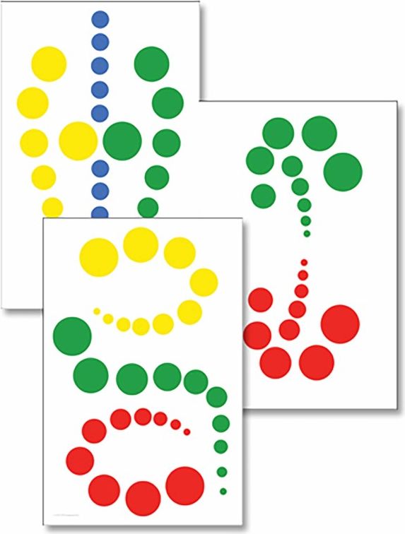 Karty se vzory pro Sadu barevných válečků bez úchytů - obrázek 1