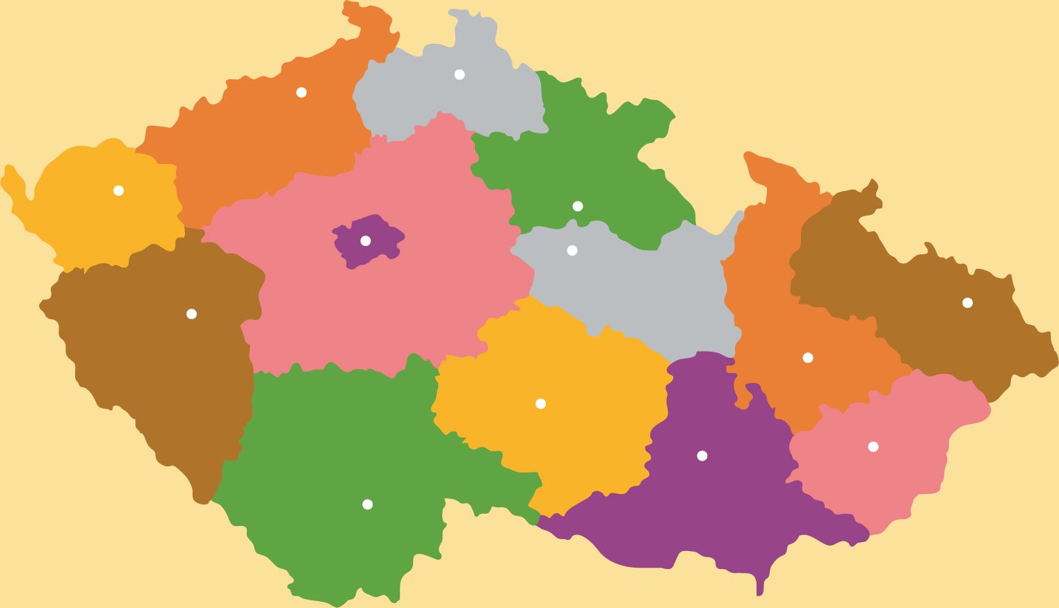 Puzzle mapa České republiky - obrázek 1