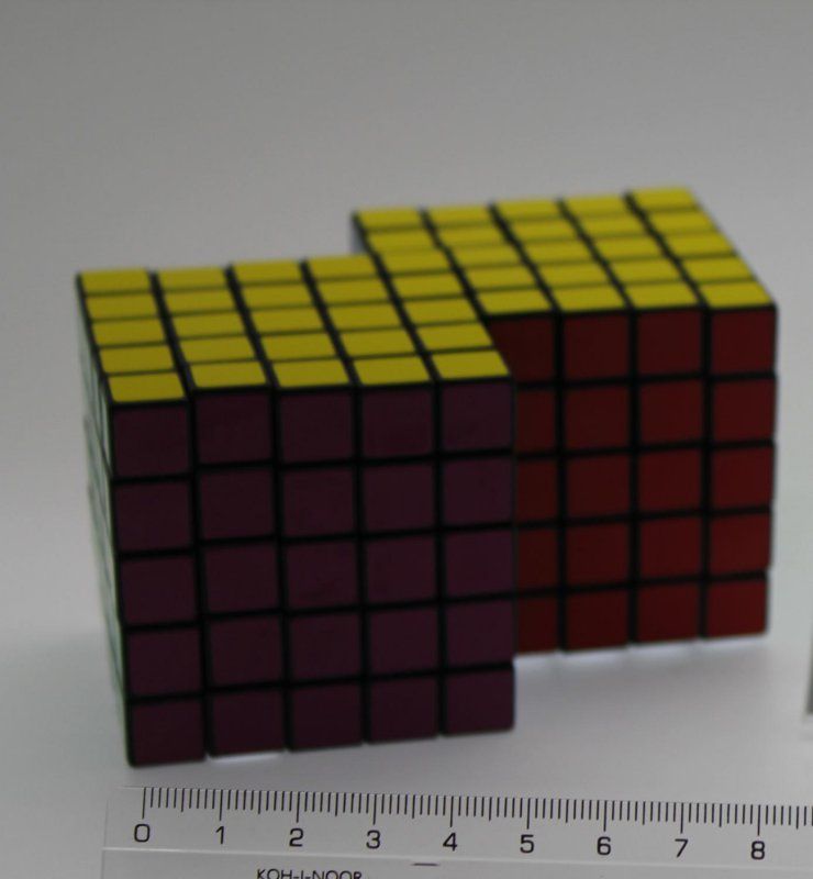 Kostka 5x5x5 dvojitá spojená polovinou strany - obrázek 1