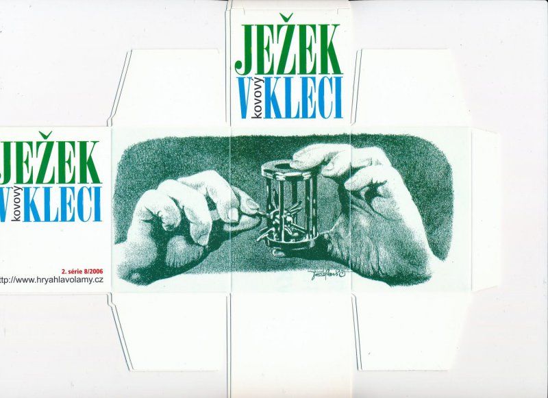 Krabička Ježek v kleci Kovový - obrázek 1